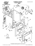 CABINET PARTS Diagram and Parts List for RED4640YQ0  Roper Dryer