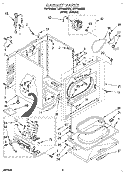 CABINET Diagram and Parts List for LGV7858AN2  Whirlpool Dryer