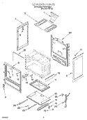 CHASSIS Diagram and Parts List for SF305PEEQ0  Whirlpool Range