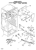 LINER PARTS Diagram and Parts List for ER8GHKXMS03  Whirlpool Refrigerator