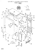 CABINET LINER AND DOOR, LITERATURE Diagram and Parts List for JEAC50SL1  Whirlpool Ice Maker