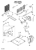 UNIT PARTS Diagram and Parts List for 5ET2WVKRQ02  Whirlpool Refrigerator