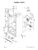 Part Location Diagram of W10476702 Whirlpool TECH SHEET