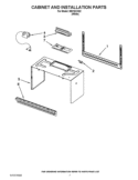 CABINET AND INSTALLATION PARTS Diagram and Parts List for IMH15XVQ2  Whirlpool Microwave