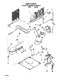 UNIT Diagram and Parts List for ET18GKXHW01  Whirlpool Refrigerator