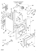SECTION Diagram and Parts List for YCEP2960JQ0  Whirlpool Dryer