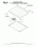 COOKTOP PARTS Diagram and Parts List for GFE461LVQ0  Whirlpool Range