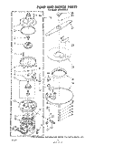 PUMP AND MOTOR Diagram and Parts List for SHU75042  Whirlpool Dishwasher