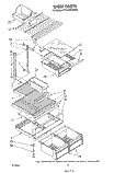 SHELF Diagram and Parts List for ET18HMXSW04  Whirlpool Refrigerator
