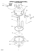 UPPER & LOWER TANK SHELL Diagram and Parts List for HD1000JSW1  Whirlpool Miscellaneous