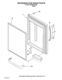 REFRIGERATOR DOOR PARTS Diagram and Parts List for EB9SHKXVQ06  Whirlpool Refrigerator