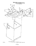 TOP AND CABINET Diagram and Parts List for 6LA6300XTW0  Whirlpool Washer