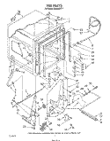 TUB , LITERATURE AND OPTIONAL Diagram and Parts List for DU8350XT1  Whirlpool Dishwasher