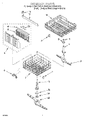 DISHRACK Diagram and Parts List for DU900PCDB5  Whirlpool Dishwasher