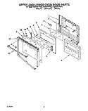 UPPER AND LOWER OVEN DOOR Diagram and Parts List for KEBS277YBL2  KitchenAid Wall Oven