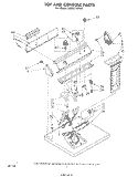 TOP AND CONSOLE, LITERATURE AND OPTIONAL Diagram and Parts List for LG6811XPW0  Whirlpool Dryer