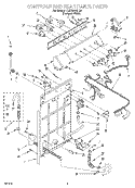 CONTROLS AND REAR PANEL Diagram and Parts List for 7LSR8244HQ0  Whirlpool Washer