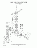 PUMP AND SPRAY ARM PARTS Diagram and Parts List for DU850SWPU4  Whirlpool Dishwasher
