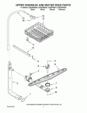 UPPER DISHRACK AND WATER FEED PARTS Diagram and Parts List for DU930PWWS0  Whirlpool Dishwasher