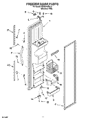 FREEZER DOOR PARTS Diagram and Parts List for ED5SHAXML12  Whirlpool Refrigerator