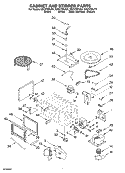 CABINET AND STIRRER Diagram and Parts List for GSC278PJS4  Whirlpool Microwave Oven Combo