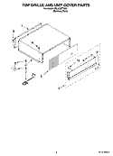 TOP GRILLE AND UNIT COVER PARTS Diagram and Parts List for KBLC36FTS02  KitchenAid Refrigerator