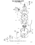 TUB AND BASKET Diagram and Parts List for LA7000XKW2  Whirlpool Washer