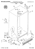 CABINET, LITERATURE Diagram and Parts List for KSRS22KGBT02  KitchenAid Refrigerator