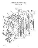 REFRIGERATOR DOOR Diagram and Parts List for RT18RKXYW00  Whirlpool Refrigerator