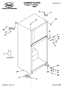 CABINET PARTS Diagram and Parts List for RT14DKXSQ00  Roper Refrigerator