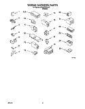 WIRING HARNESS Diagram and Parts List for 4XLA87W92AN2  Whirlpool Washer