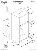 CABINET, LITERATURE Diagram and Parts List for GT9SHKXKQ00  Whirlpool Refrigerator