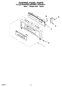 CONTROL PANEL PARTS Diagram and Parts List for RBD306PDB15  Whirlpool Wall Oven