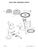 RACK AND TURNTABLE PARTS Diagram and Parts List for KHHC2090SSS3  KitchenAid Microwave