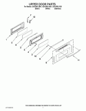 UPPER DOOR PARTS Diagram and Parts List for GGG388LXQ01  Whirlpool Range