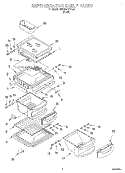 REFRIGERATOR SHELF Diagram and Parts List for KSRS22QFBL00  KitchenAid Refrigerator