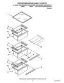 REFRIGERATOR SHELF PARTS Diagram and Parts List for 3WSC19D4XB00  Whirlpool Refrigerator