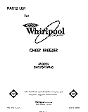 SECTION Diagram and Parts List for EH270FXPN0  Whirlpool Freezer