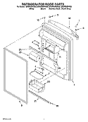 REFRIGERATOR DOOR PARTS Diagram and Parts List for GR2FHMXVS00  Whirlpool Refrigerator