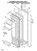 REFRIGERATOR DOOR PARTS Diagram and Parts List for KSSS48QKT02  KitchenAid Refrigerator
