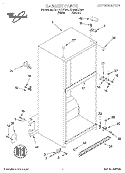 CABINET Diagram and Parts List for ET18NKXFN02  Whirlpool Refrigerator