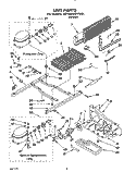 UNIT Diagram and Parts List for 6ET20RKXYW01  Whirlpool Refrigerator