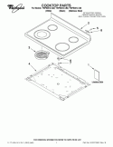 COOKTOP PARTS Diagram and Parts List for YWFE361LVB0  Whirlpool Range