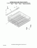UPPER RACK AND TRACK PARTS Diagram and Parts List for DU1055XTVB2  Whirlpool Dishwasher