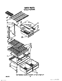 SHELF Diagram and Parts List for RT18BKXWW01  Roper Refrigerator
