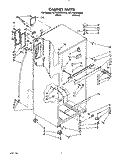 CABINET Diagram and Parts List for 4ET18GKXWW00  Whirlpool Refrigerator
