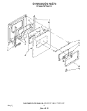 OVEN DOOR PARTS Diagram and Parts List for RB1000XVW2  Whirlpool Wall Oven