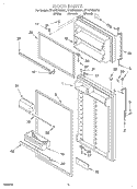 DOOR Diagram and Parts List for ET18PKXGN01  Whirlpool Refrigerator