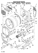 BULKHEAD PARTS Diagram and Parts List for YWED9600TU1  Whirlpool Dryer
