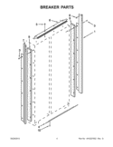 BREAKER PARTS Diagram and Parts List for KSSC48QTS03  KitchenAid Refrigerator